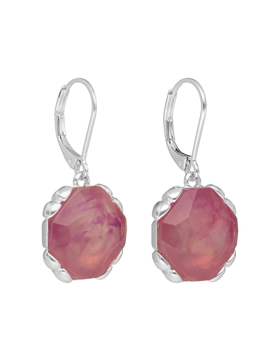 Aretes cortos Napir Color In Stone con acabado pulido resina Aretes cortos Napir Color In Stone con acabado pulido resina