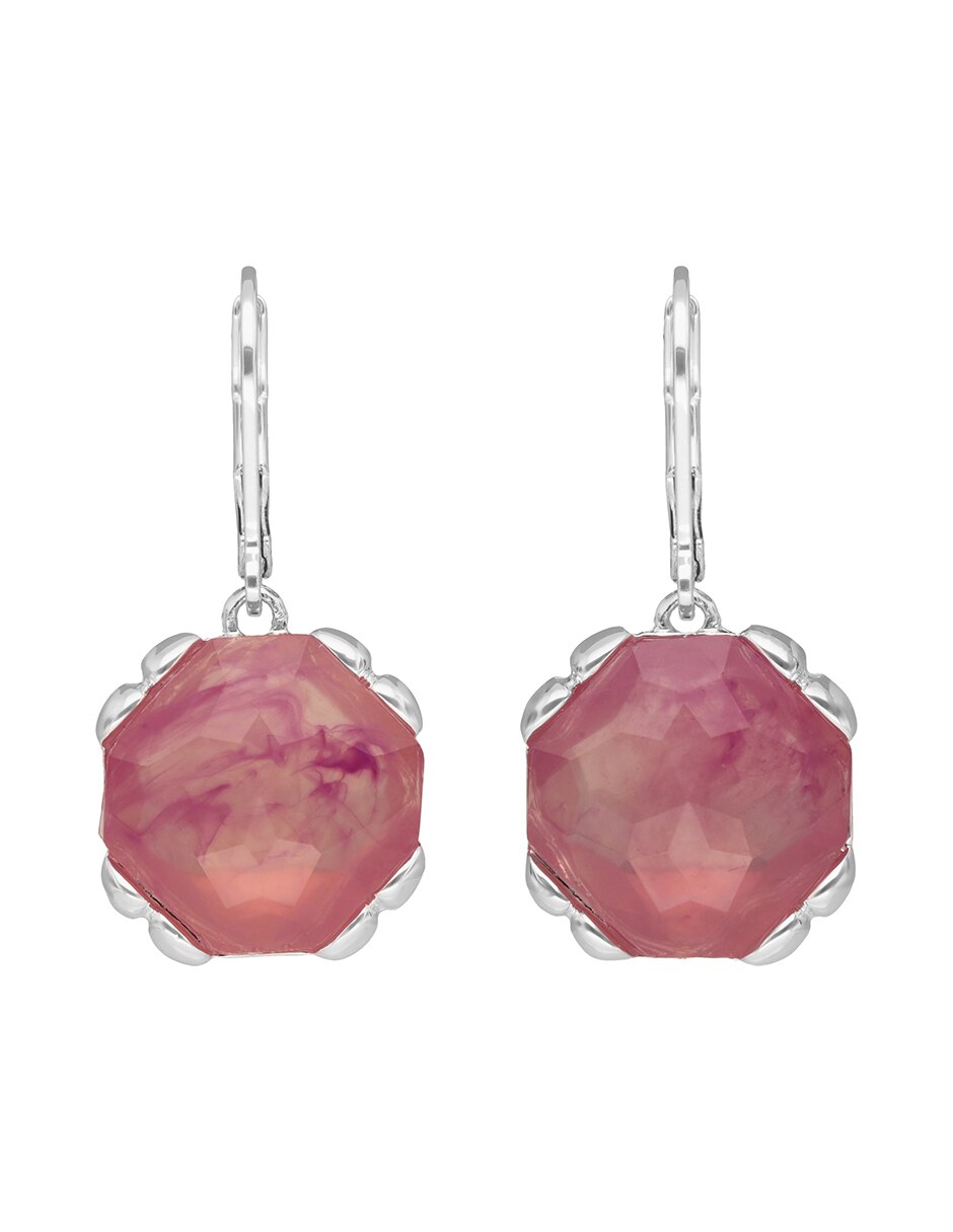 Aretes cortos Napir Color In Stone con acabado pulido resina 2