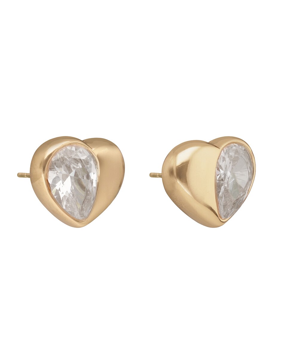 Aretes cortos social cz con acabado brillante zirconia cúbica