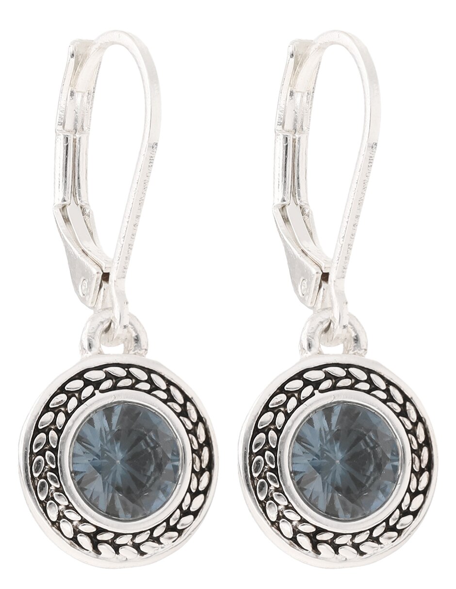 Aretes cortos color dec capsule f2 de acero con acabado brillante cristal