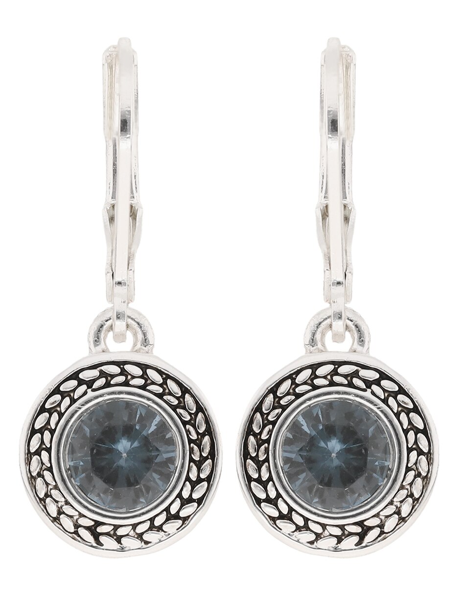 Aretes cortos color dec capsule f2 de acero con acabado brillante cristal 2