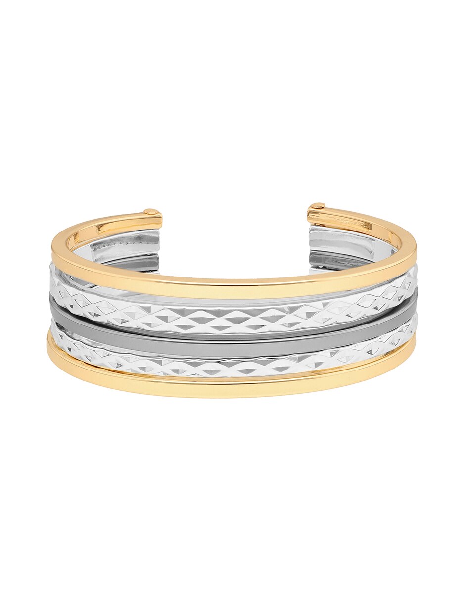 Pulsera de Tritone Rings And Bars acabado brillante