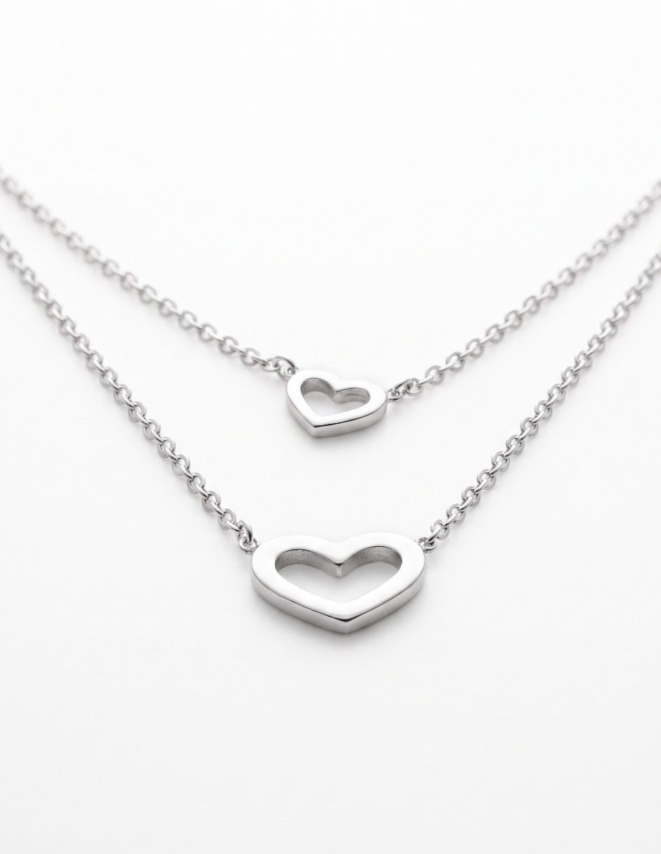 Collar de corazón de plata P 925 2
